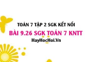Bài 9.26 SGK Toán 7 Tập 2 Kết nối tri thức